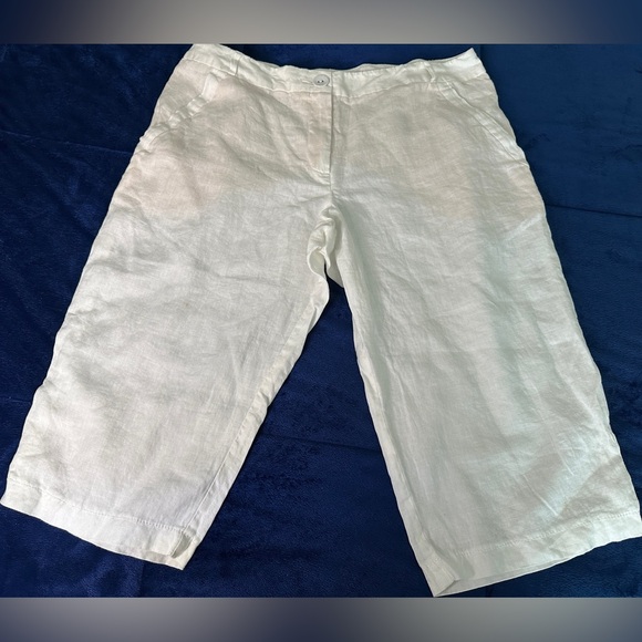 Marks & Spencer Pants - Marks & Spencer Women's white Bermudas